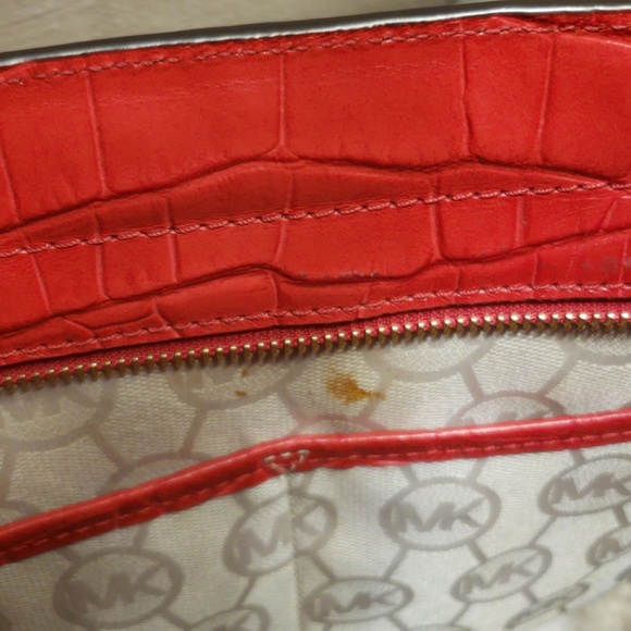 MICHAEL KORS canvas Red  Alligator skin style leat - Picture 6 of 8